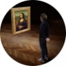 "Джоконда" в Лувре на проекционной инсталляции