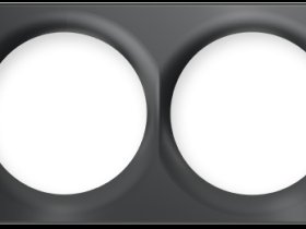 FIBARO Рамка Double Cover Plate FG-Wx-PP-0003-8 ЧЕРНЫЙ