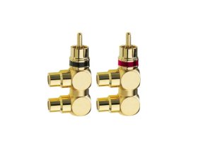 inakustik Коннектор адаптер Premium Cinch F-Adapter 2f>1m Set (2шт) EAN:4001985804214