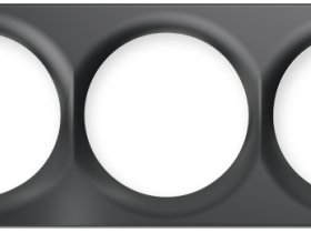 FIBARO Рамка Triple Cover Plate FG-Wx-PP-0004-8 ЧЕРНЫЙ
