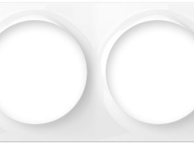 FIBARO Рамка Double Cover Plate FG-Wx-PP-0003 БЕЛЫЙ