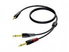 Кабель PROCAB CLA713/1.5 (mJack-2Jack 6,3 мм) (1.5 м)