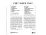 Виниловая пластинка BAKER CHET-SINGS (YELLOW VINYL) EAN:9003829988949 — фото 2