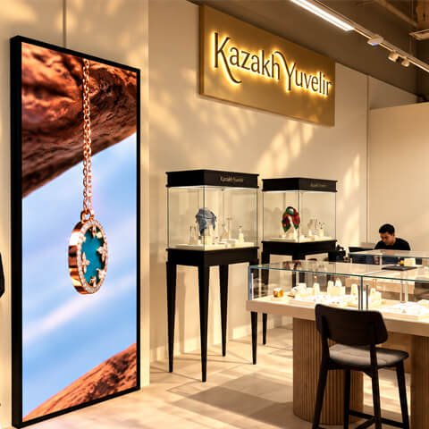 LED-панели для бутика Kazakh Yuvelir (Esentai Mall)