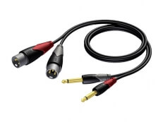 Кабель PROCAB CLA708/1.5 (2XLR-2Jack) (1.5 м)