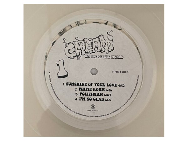 Виниловая пластинка CREAM: ON TOP OF THE WORLD (CLEAR VINYL) EAN:5906660083757 — фото 2