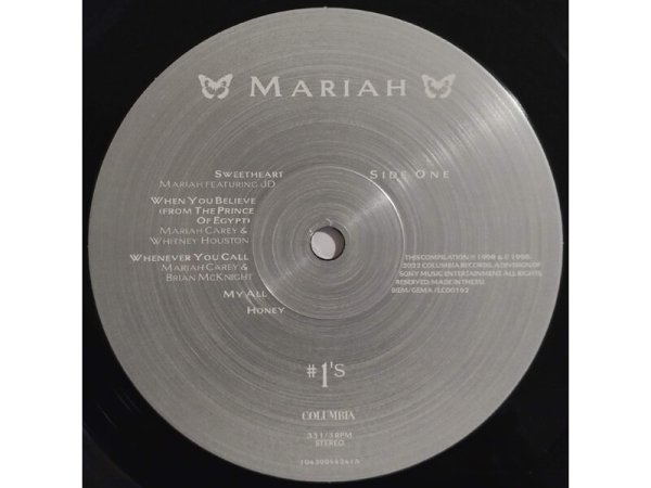 Виниловая пластинка CAREY MARIAH: NUMBER 1 S - RSD 2022 RELEASE EAN:0194399442418 — фото 5