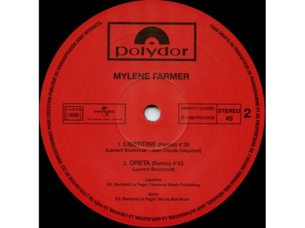 Виниловая пластинка FARMER MYLENE: LIBERTINE EAN:0600753844175 — фото 3