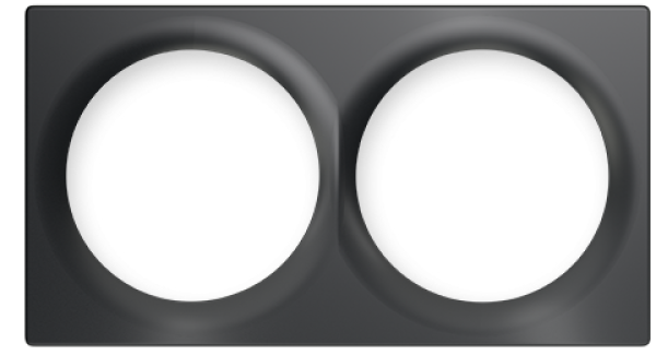 FIBARO Рамка Double Cover Plate FG-Wx-PP-0003-8 ЧЕРНЫЙ — FIBARO