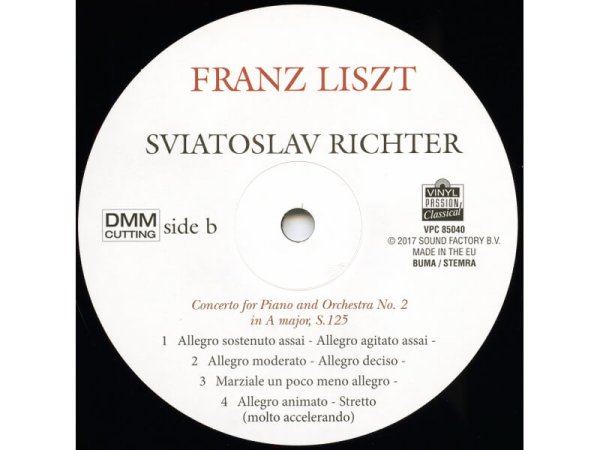 Виниловая пластинка Liszt, F.-Piano Concertos Nos.1 & 2 Label:Vinyl Passion EAN:8719039001545 — фото 2