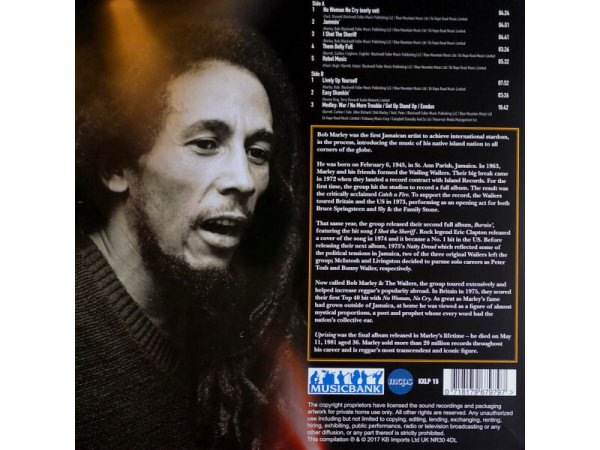 Виниловая пластинка MARLEY BOB AND THE WAILERS / LIVE EAN:0718179679797 — фото 4