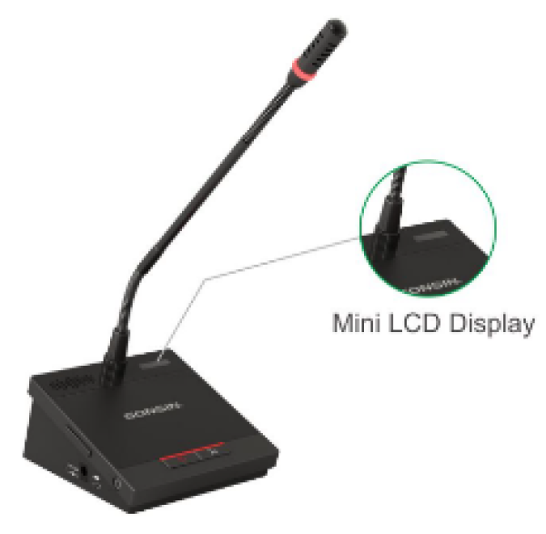 GONSIN Микрофонный пульт председателя DCS-1013CG-W 510 mm — Gonsin