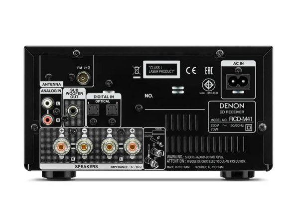 DENON Hi-Fi мини-система RCD-M41 СЕРЕБРО — фото 4