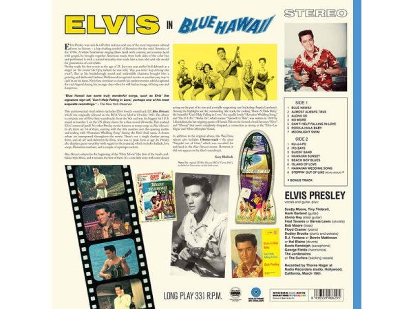 Виниловая пластинка Presley, Elvis: Blue Hawaii (Ltd. 180g farbiges Vinyl) EAN:8436559466295 — фото 2