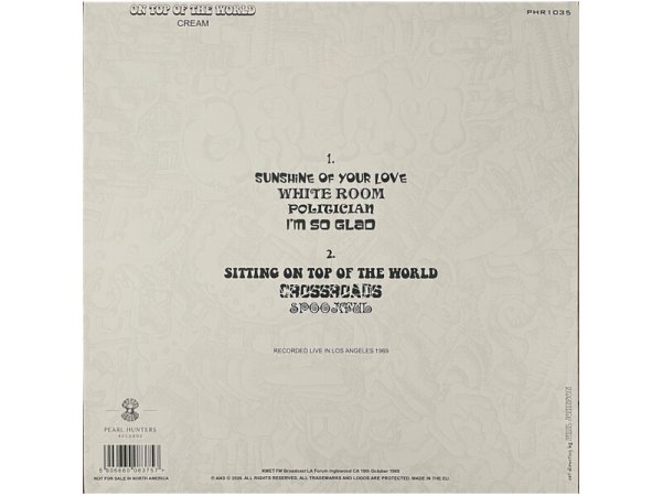 Виниловая пластинка CREAM: ON TOP OF THE WORLD (CLEAR VINYL) EAN:5906660083757 — фото 4