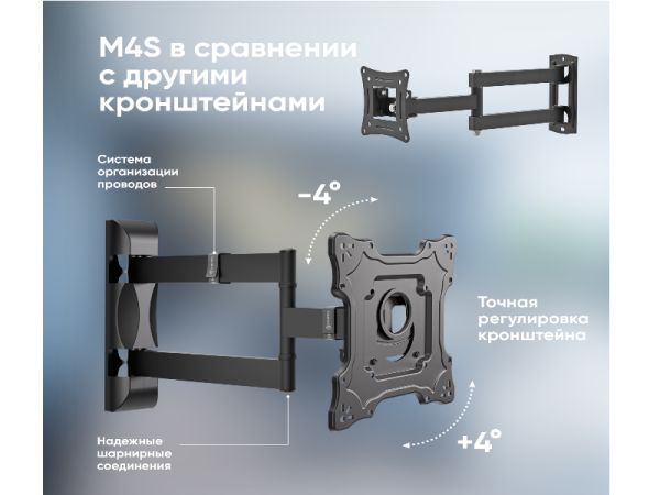 ONKRON Кронштейн M4Scn ЧЕРНЫЙ-УЦЕНКА — фото 6