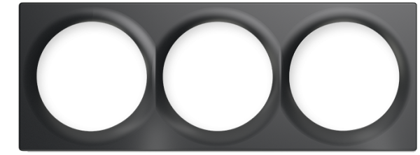 FIBARO Рамка Triple Cover Plate FG-Wx-PP-0004-8 ЧЕРНЫЙ — FIBARO