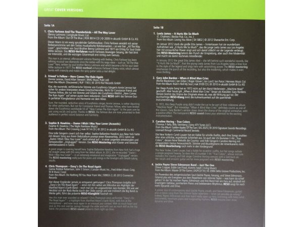 Виниловая пластинка RESO: Great Cover Versions (2LP) EAN:0707787750318 — фото 4