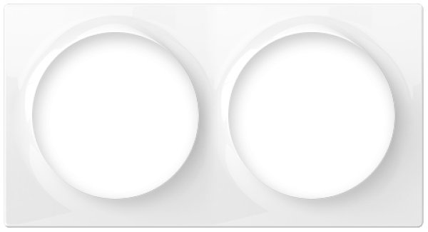 FIBARO Рамка Double Cover Plate FG-Wx-PP-0003 БЕЛЫЙ — FIBARO