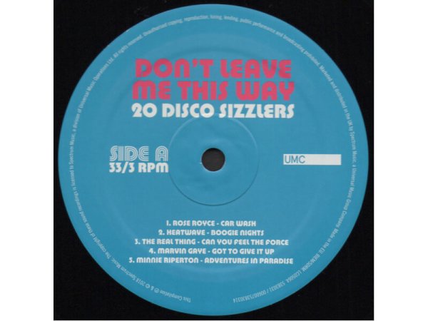 Виниловая пластинка VARIOUS ARTISTS: DON T LEAVE ME THIS WAY-20DISCO SIZZLERS EAN:0600753830307 — фото 6