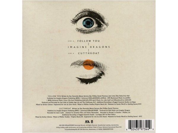 Виниловая пластинка Imagine Dragons-7-Follow You /.. -Indie-: Universal EAN:0602435973449 — фото 2