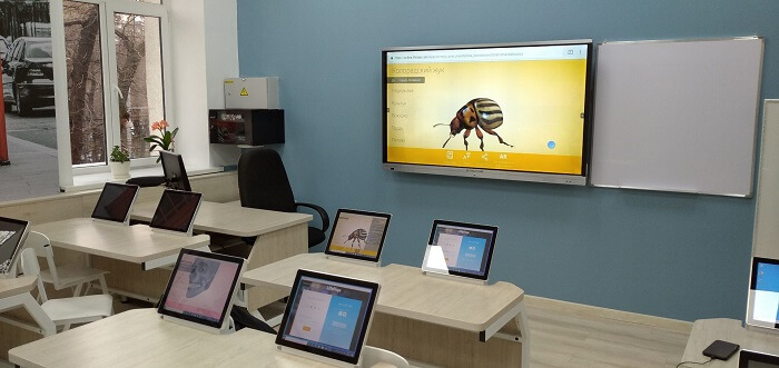 Интерактивное оборудование с 3D-библиотекой Corinth работает в СШ № 25 г. Алматы 