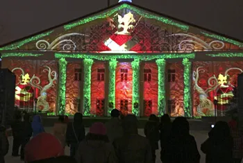 Маппинг в оформлении интерьера, рекламе, дизайне, торжествах, презентациях